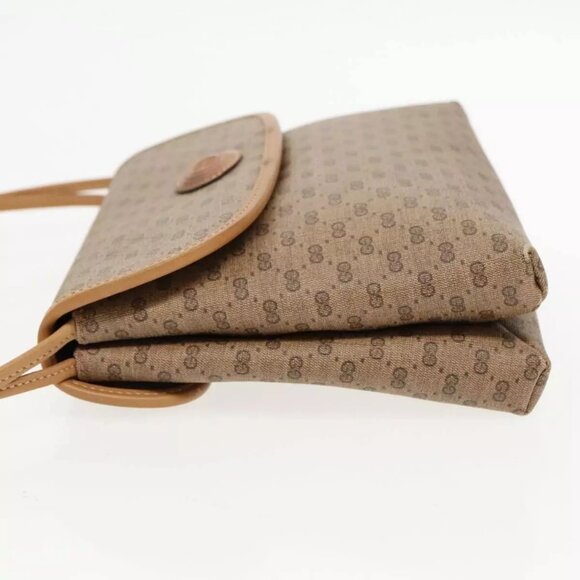 GUCCI Micro GG Supreme Shoulder Bag PVC Beige Gold - Picture 4 of 16